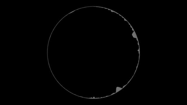 Modern luminous preloader, white circular progress loading bar. 60 fps 3D animation.