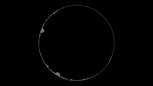 Modern luminous preloader, white circular progress loading bar. 60 fps 3D animation.