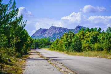 Landscape of Bosnia and Herzegovina near Kravica Waterfalls