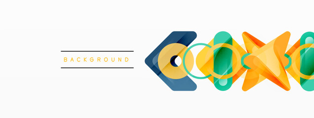 Abstract triangles and square minimal geometric background