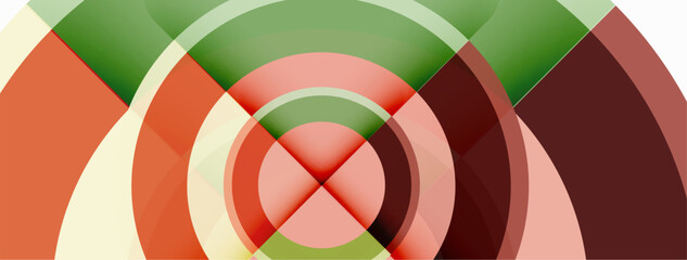 Obraz premium Circle trendy minimal geometric abstract background. Vector Illustration For Wallpaper, Banner, Background, Card, Book Illustration, landing page