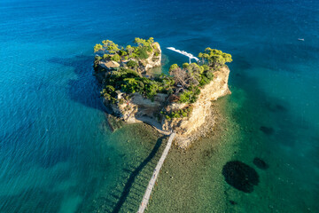 Aerial view of the Cameo island in Zakynthos, Greece