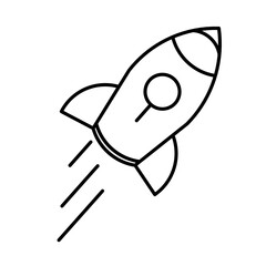Vector illustration of flying rocket