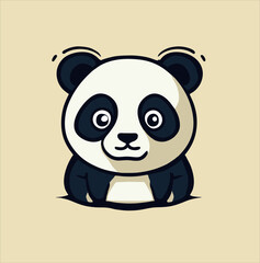 Panda animal illustration design, in cartoon style