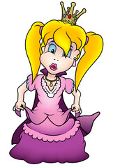 Pretty Princess with Purple Dress with Skirt