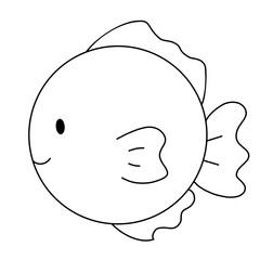 Animal sea cartoon cute premium character illustration under the sea set collection for kids , in world ocean day concept, line for coloring book,