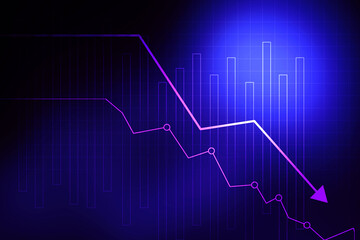 2d rendering Stock market online business concept. business Graph 
