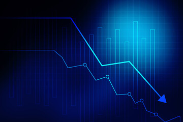 2d rendering Stock market online business concept. business Graph 
