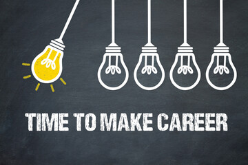 Fototapeta premium Time to make career 