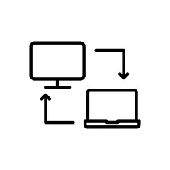 synchronization outline vector icon synchronization stock vector icon for web, mobile app and ui design