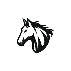 horse head logo icon vector illustration