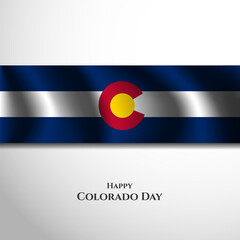 Happy Colorado Day August 1 Background Vector Illustration