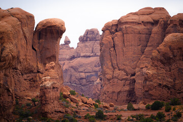 sandstone formations at arches nationalpark in utah usa