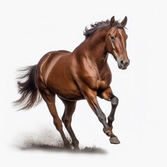 Fototapeta na wymiar A majestic strong beautiful horse, running horse