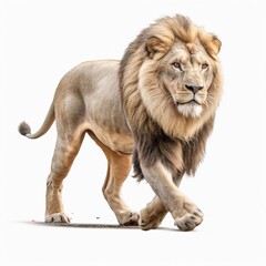Obraz na płótnie Canvas A Majestic Lion, king of the jungle, running male lion