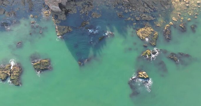 Spring seaside scenery of Binhai Road in Dalian, Liaoning province, China