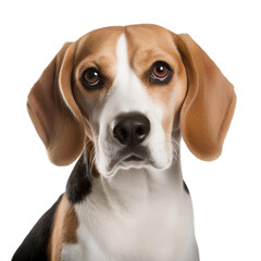 Close up of dog with a transparent background, Generative Ai