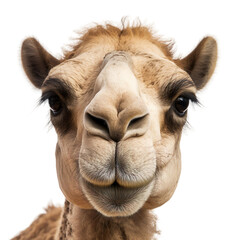 Fototapeta premium Close up of camel with a transparent background, Generative Ai