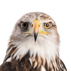 Fototapeta premium Close up of eagle with a transparent background, Generative Ai