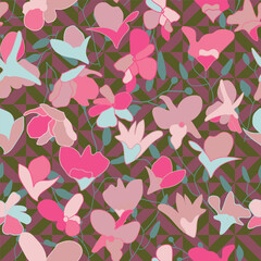 Floral abstract seamless pattern