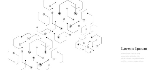 Obraz premium 幾何学 抽象 六角形 科学 背景 透過