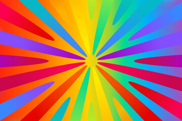 Abstract shiny multicolored vector background with circular arranged lines on a multicolored background