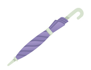 Closed umbrella vector illustration isolated on white background