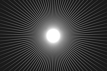 An abstract illustration of a white star or sun emitting its rays in all directions of space	 - obrazy, fototapety, plakaty