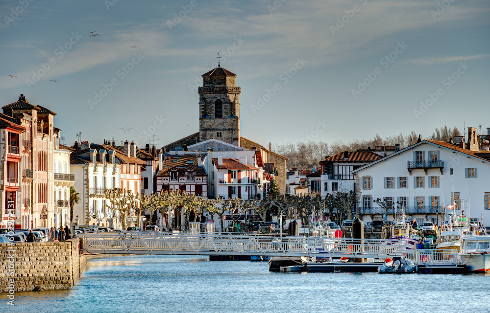 Sticker Saint Jean de Luz Ciboure, France, HDR Image