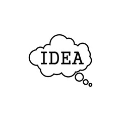 Idea Thought cloud icon isolated on transparent background