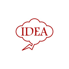 Idea Thought cloud icon isolated on transparent background
