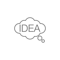 Idea Thought cloud icon isolated on transparent background