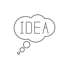 Idea Thought cloud icon isolated on transparent background