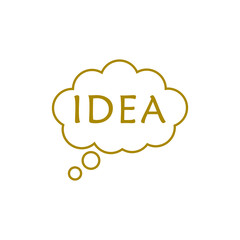 Idea Thought cloud icon isolated on transparent background