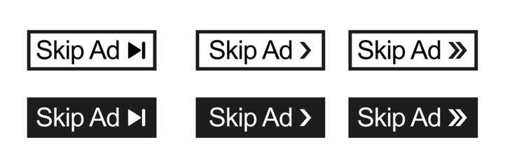 skip ad advertisement icon vector illustration design