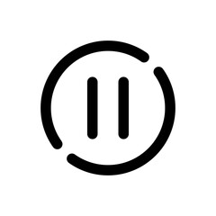 pause line icon