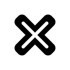 Fototapeta premium close glyph icon