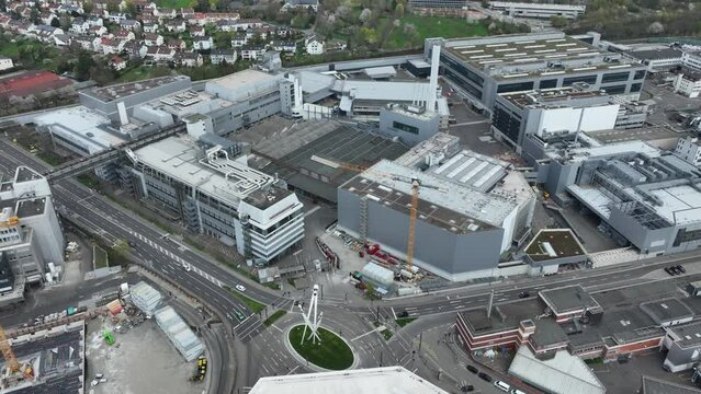 Zuffenhausen, 9th of April 2023, Germany. Porsche, The headquarters and factory are located in Zuffenhausen.