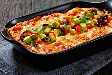 Healthy chicken and pinto bean gluten free lasagna