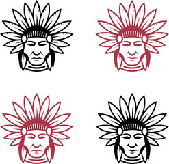 Mexican traditional national mask with face - vector