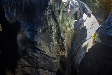 Trummelbach falls, Lauterbrunnen, Swiss - Europe's largest subterranean water falls