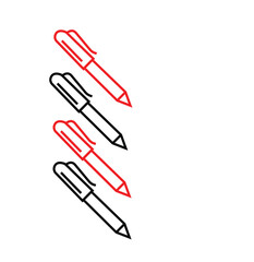 Ball pen linear icon. Thin line illustration. Ballpoint pen. Contour symbol. Vector isolated outline drawing