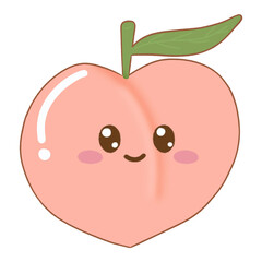 Fruits and smiling fruits characters set collection 