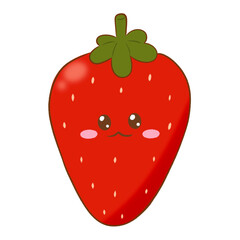 Fruits and smiling fruits characters set collection 