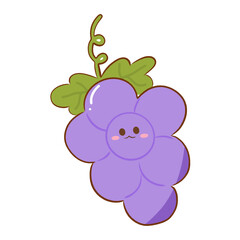 Fruits and smiling fruits characters set collection 