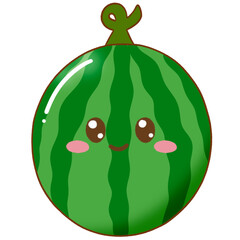 Fruits and smiling fruits characters set collection 