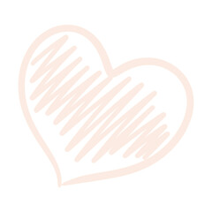 Cozy heart, line drawing heart 