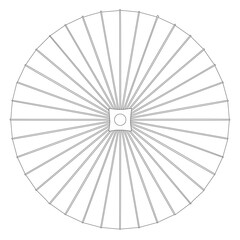 和傘の白黒線画イラスト素材