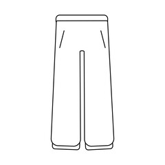 Vector outline illustration of the snowboarding pants