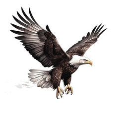 Fototapeta premium eagle isolated on white background